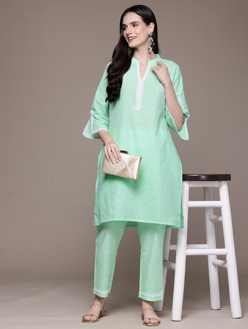women sea green co-ord set - 21510409 - Zoom Image - 0