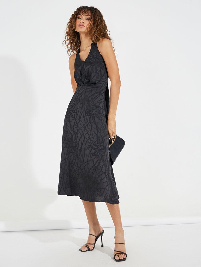 women self designed halter neck sleeveless a-line dress - 21510676 -  Zoom Image - 0