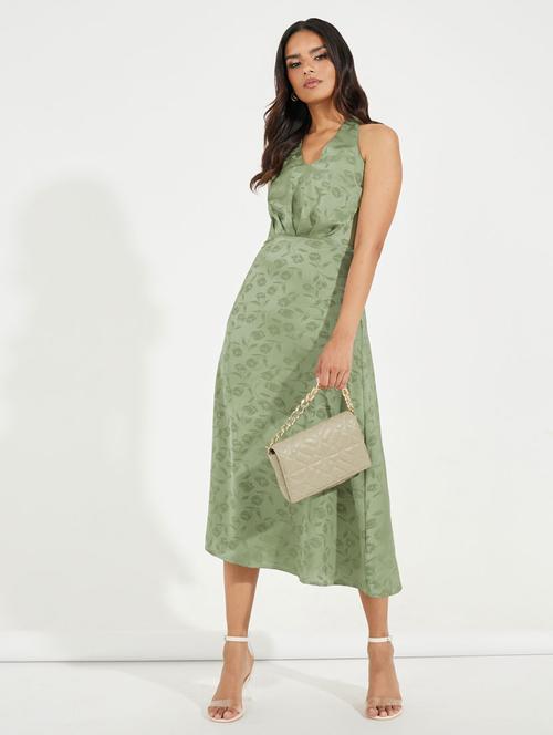 women self designed halter neck sleeveless a-line dress - 21510677 -  Standard Image - 0
