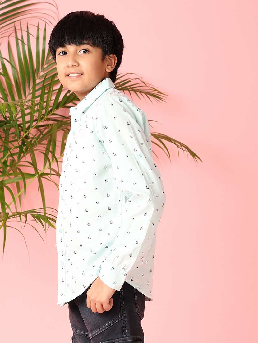 boys printed long sleeve casual shirt - 21510820 -  Standard Image - 2