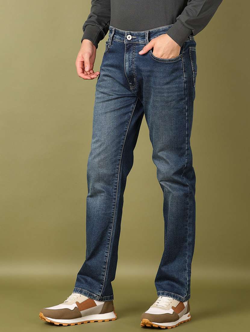 men solid mid rise straight fit jean - 21510905 -  Standard Image - 2