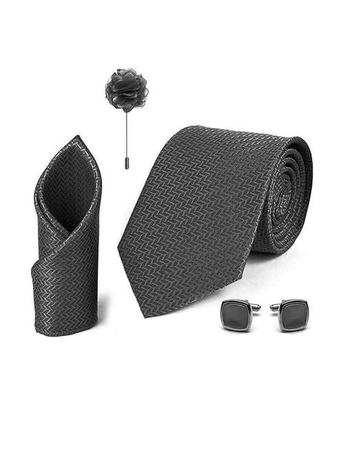 men grey polyester tie set - 21511129 -  Standard Image - 0