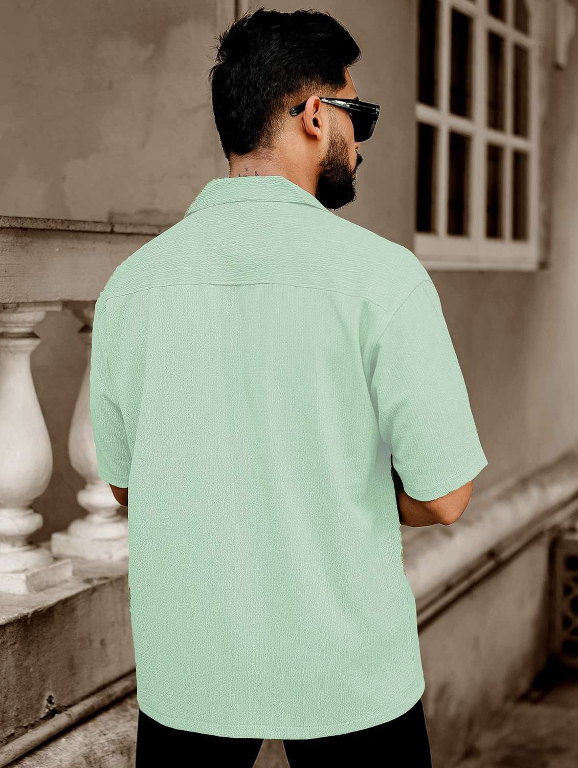 women neo mint solids short sleeves casual shirts - 21511355 - Standard Image - 2