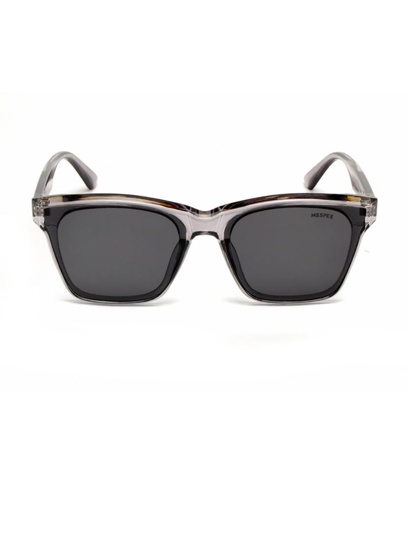 grey clear square full plastic unisex sunglasses - 21511509 -  Zoom Image - 0