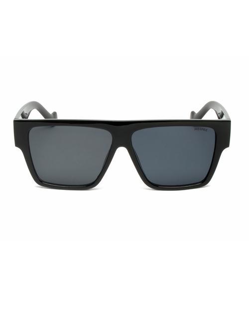 black rectangular full plastic unisex sunglasses - 21511552 - Standard Image - 0