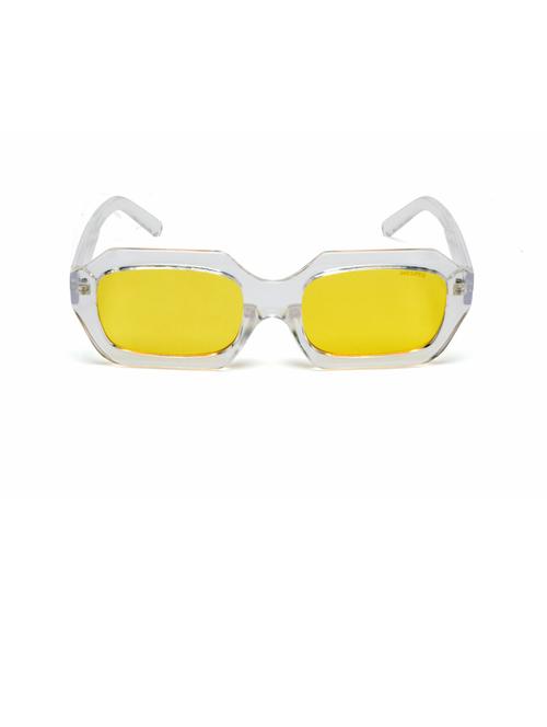 clear rectangular full plastic unisex sunglasses - 21511574 -  Standard Image - 0