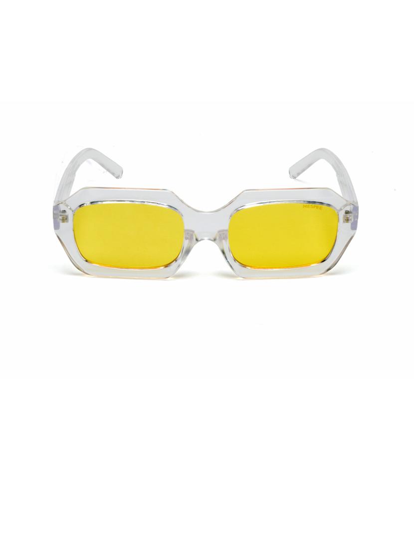 clear rectangular full plastic unisex sunglasses - 21511574 -  Zoom Image - 0