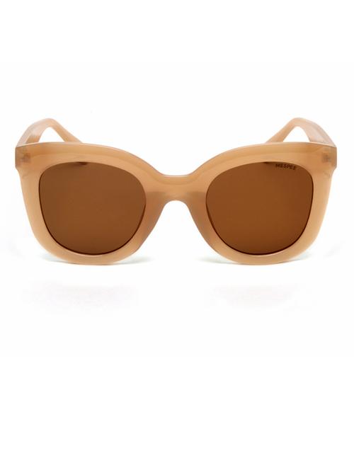 brown oval full plastic unisex sunglasses - 21511594 -  Standard Image - 0