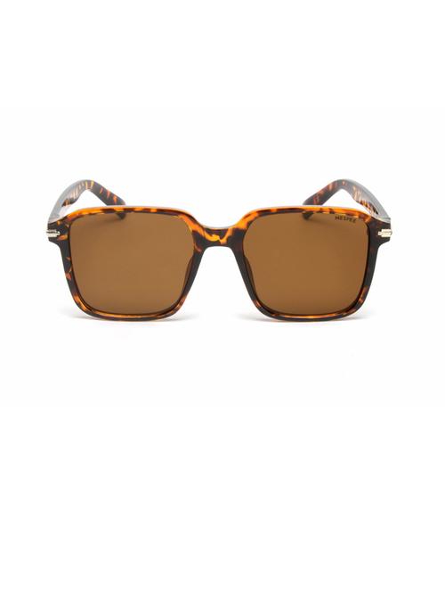 tortoise rectangular full plastic unisex sunglasses - 21511646 - Standard Image - 0