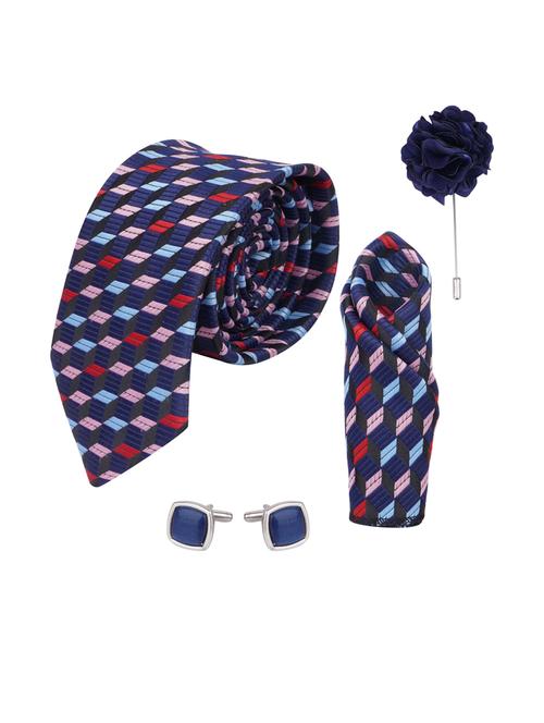 men multi colored cotton blend tie set - 21511735 -  Standard Image - 0