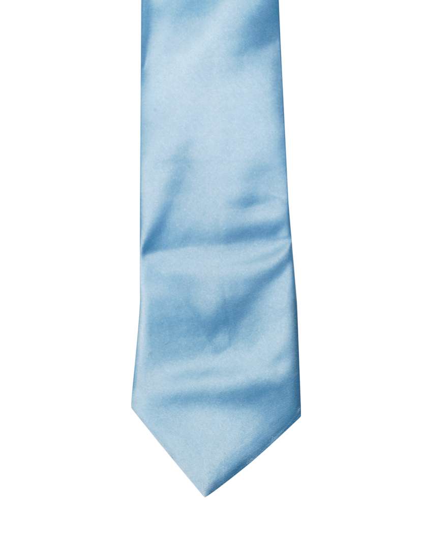 men blue solid tie - 21511792 - Standard Image - 2