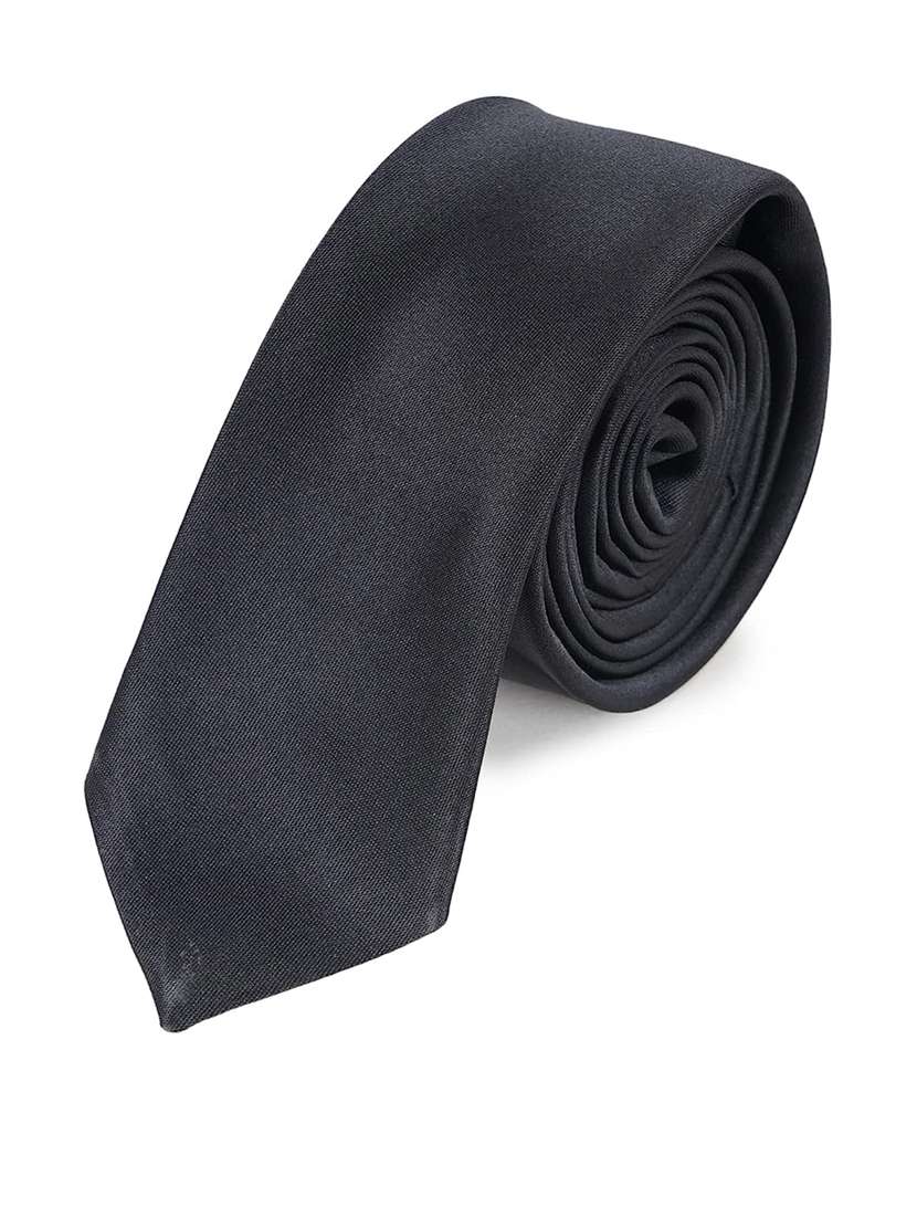 men black plain tie