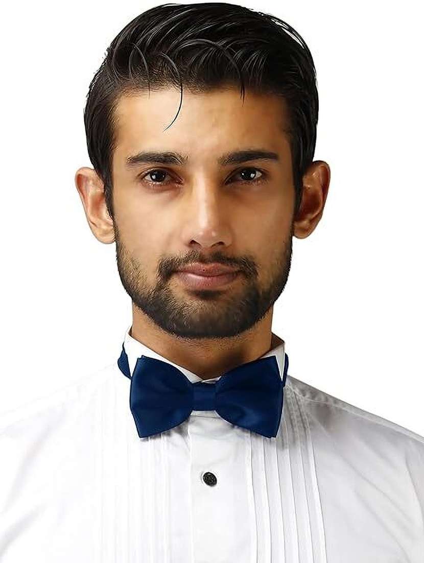 men blue plain bow ties - 21511806 - Standard Image - 2