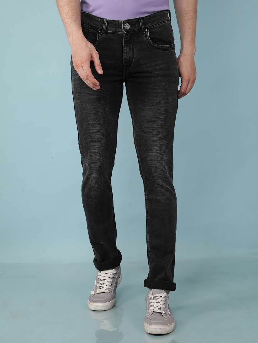 men black plain jeans