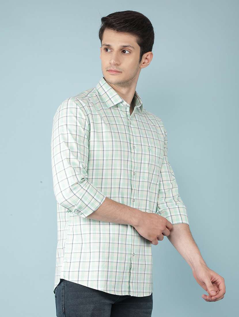 men collared tartan check casual shirt - 21511962 -  Standard Image - 2