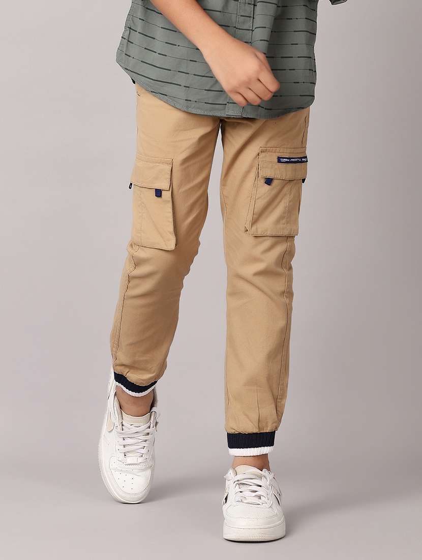 boys mid rise solid cargo - 21512486 -  Standard Image - 2