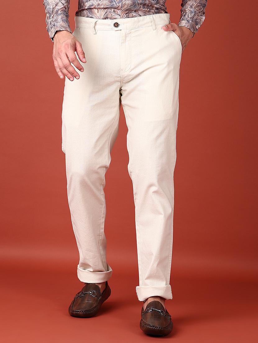 men mid rise solid chinos trouser - 21512595 -  Zoom Image - 0