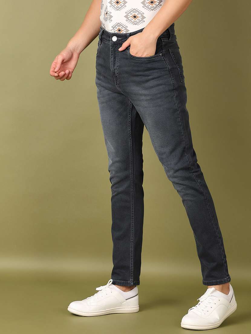 men solid mid rise slim fit jean - 21512744 -  Standard Image - 2