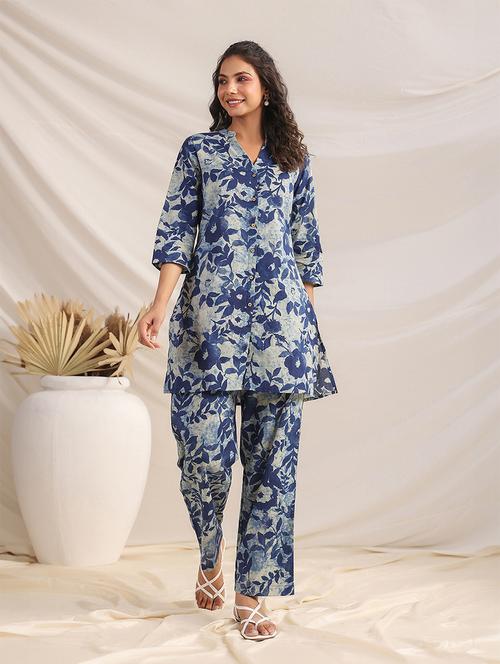 women blue co-ord set - 21512879 -  Standard Image - 0