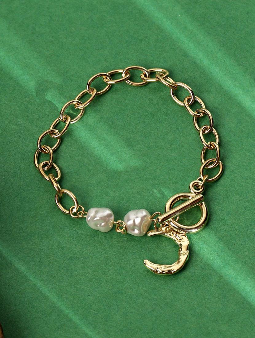 gold metal links bracelet - 21513037 -  Zoom Image - 0