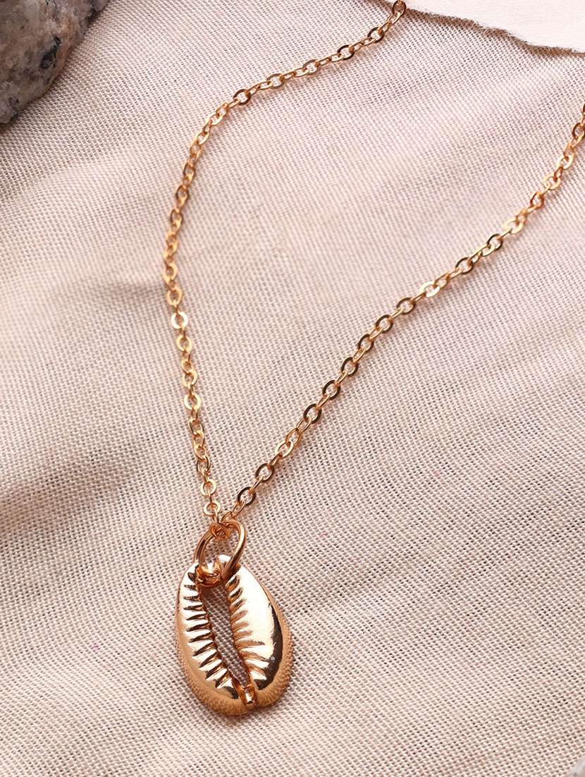 women gold metal statement necklace