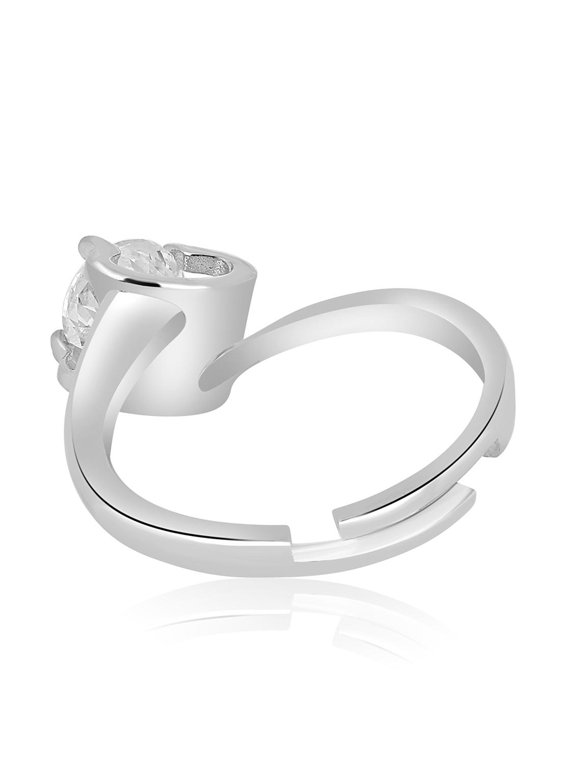 women silver metal finger ring - 21513086 - Standard Image - 2
