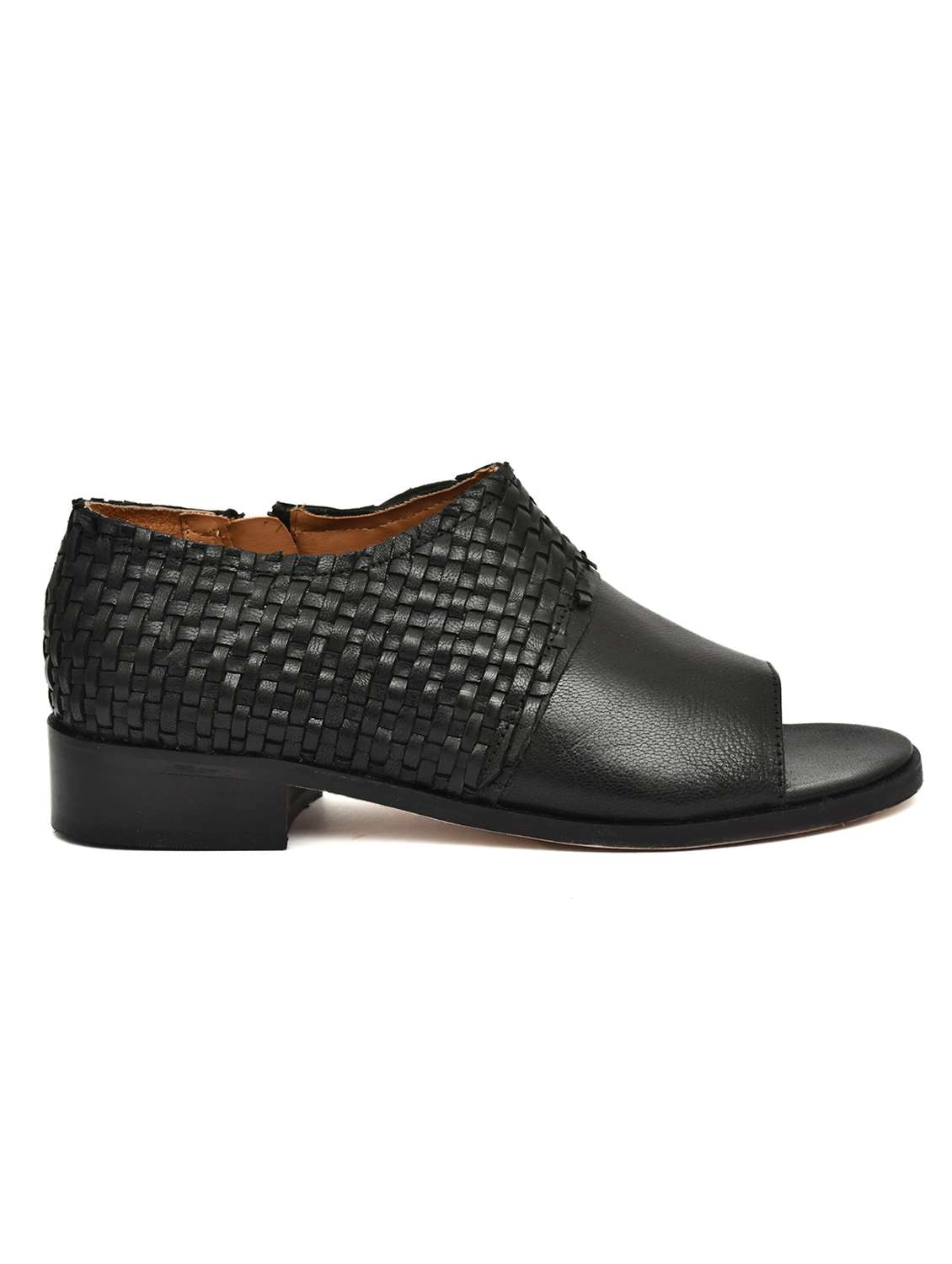 women black slip on sandal - 21513319 - Standard Image - 2