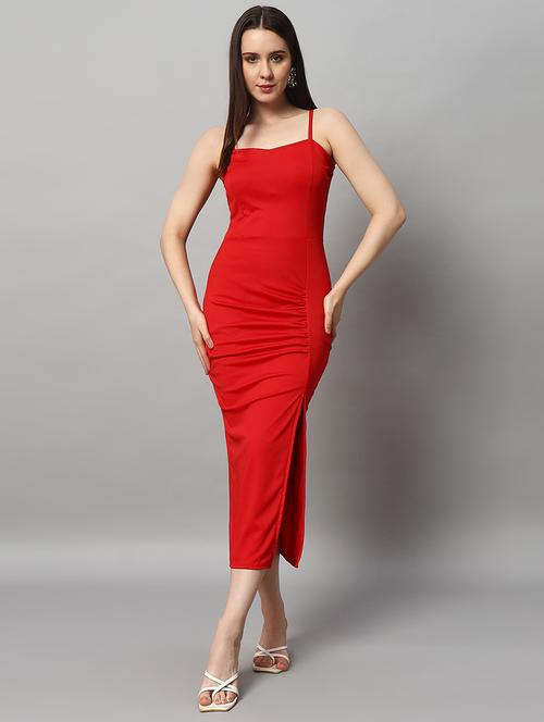 women sleeveless solid bodycon dress - 21513389 - Standard Image - 0