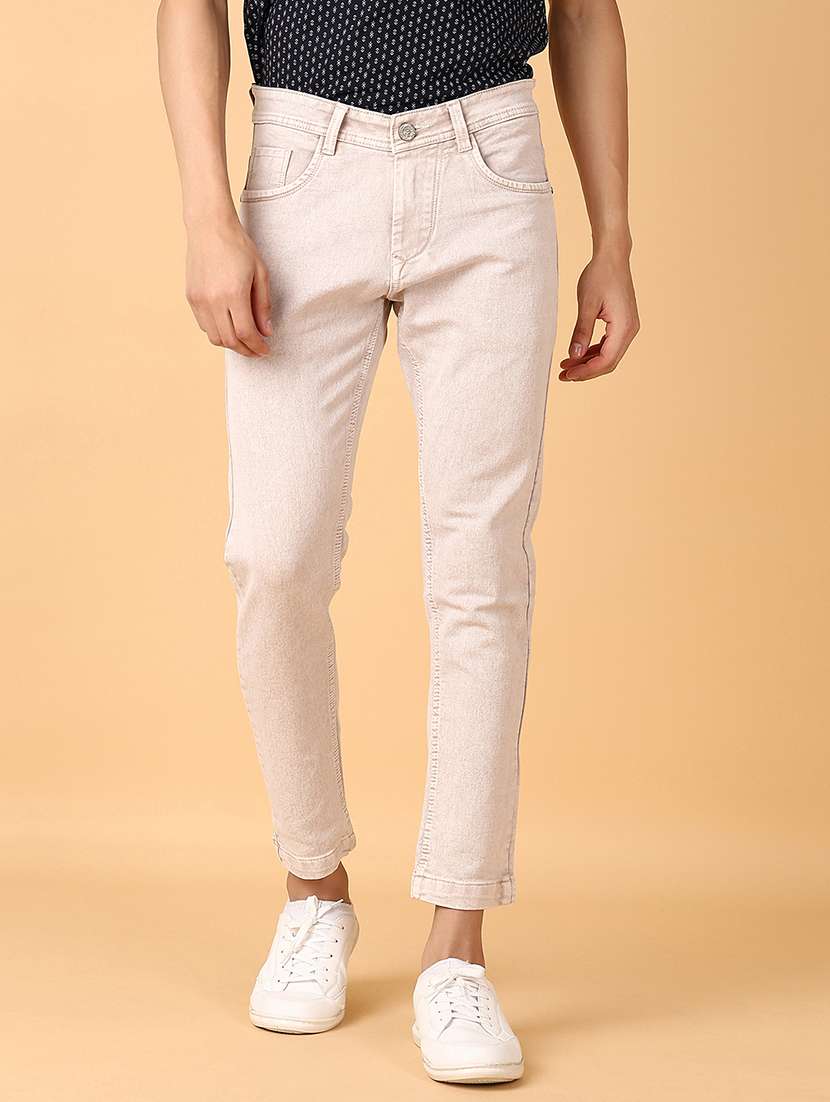 Men Mid Rise Slim Fit Plain Jeans