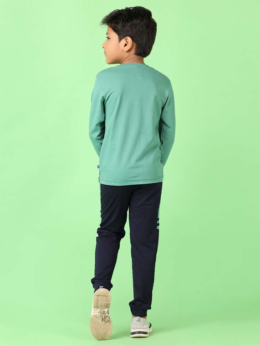 boys color block t-shirt & joggers full length sets - 21513405 -  Standard Image - 2