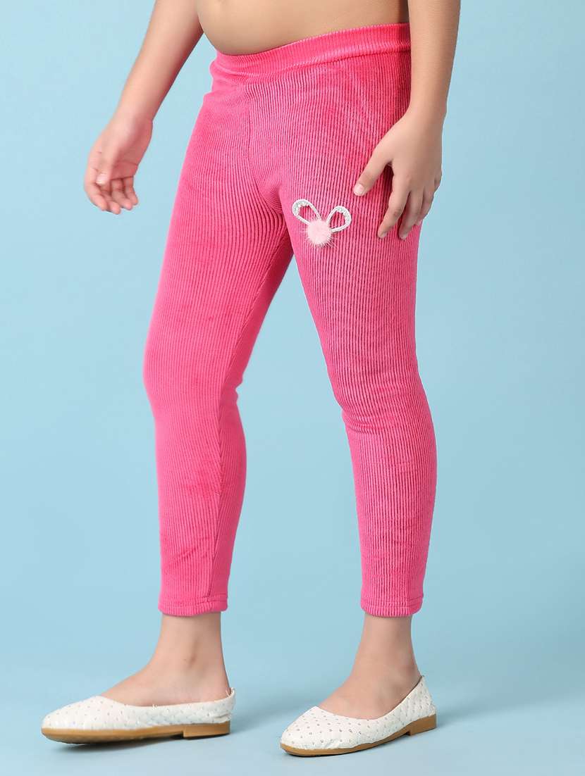 girls pink solid legging - 21513413 -  Standard Image - 2