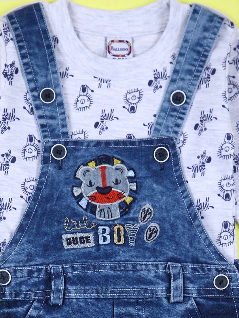 boys blue solid with work dungrees - 21513471 -  Standard Image - 2