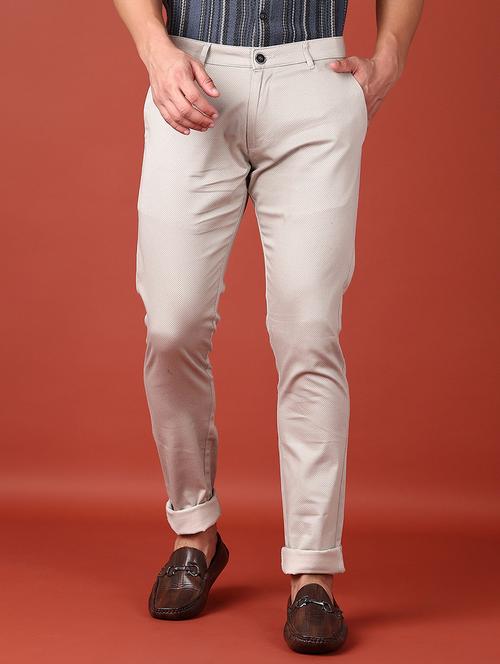 men mid rise printed chinos trouser - 21513538 - Standard Image - 0
