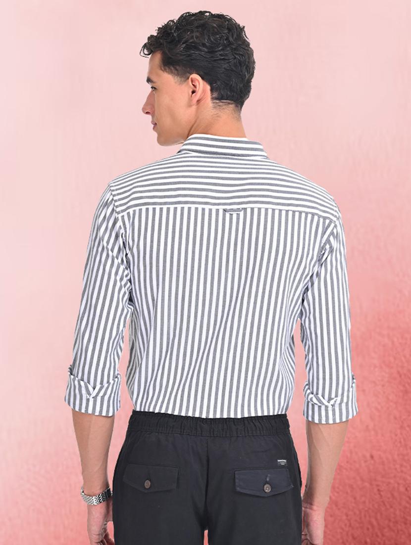 men white cotton casual shirt - 21513815 - Standard Image - 2