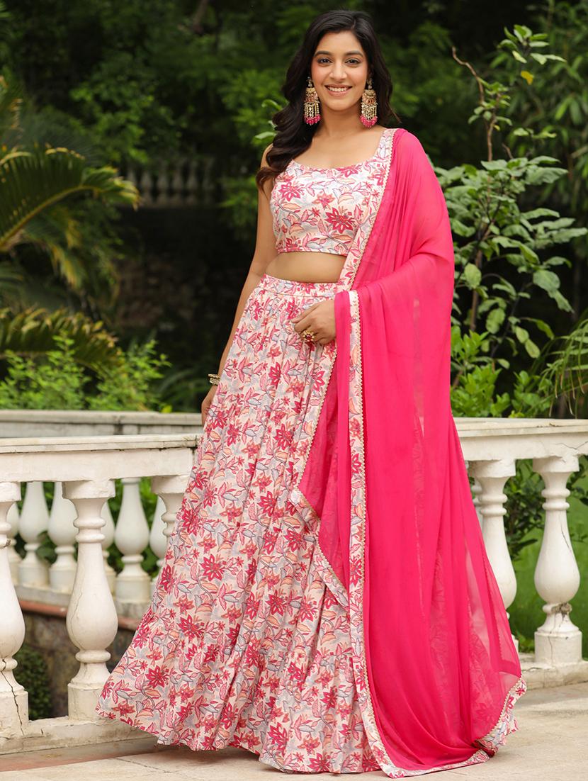women cream flared lehenga - 21514033 -  Zoom Image - 0