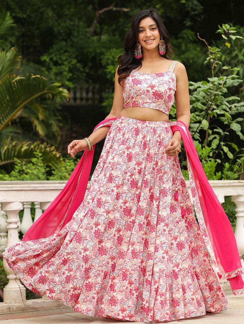 women cream flared lehenga - 21514033 - Standard Image - 2