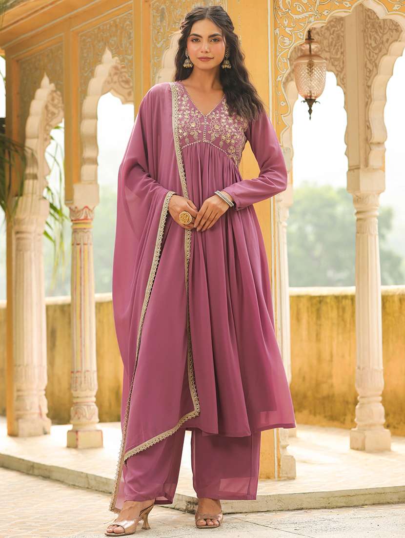 women purple suit set