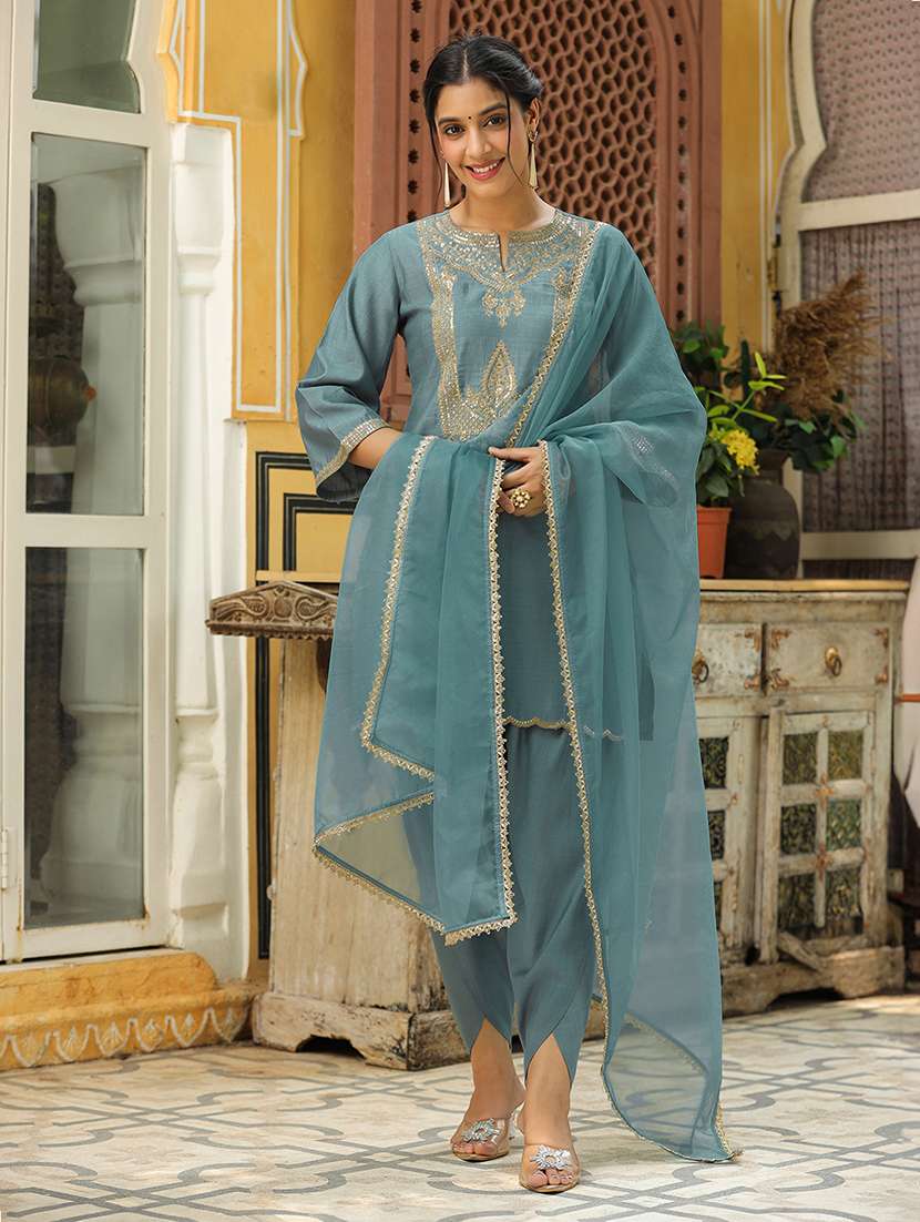 women sea green suit set - 21514098 -  Standard Image - 2