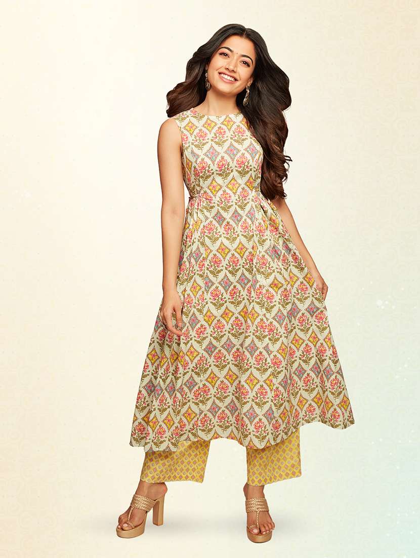 women floral kurta palazzo set  - 21514186 -  Standard Image - 2