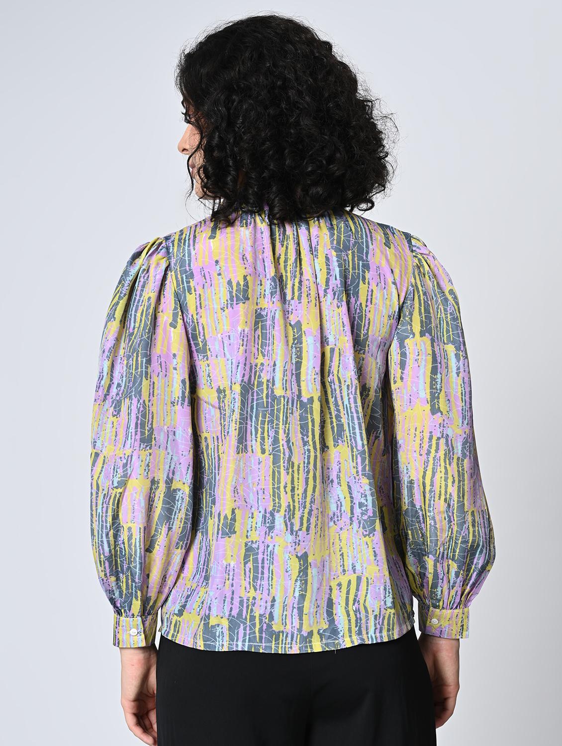 women multi colored crepe regular shirt - 21514377 - Standard Image - 2