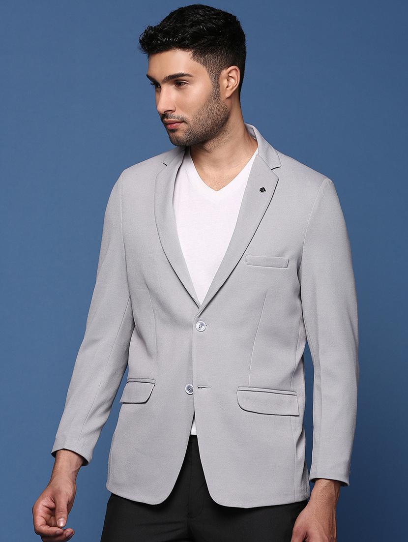 men long sleeve solid casual blazer - 21514406 - Standard Image - 2