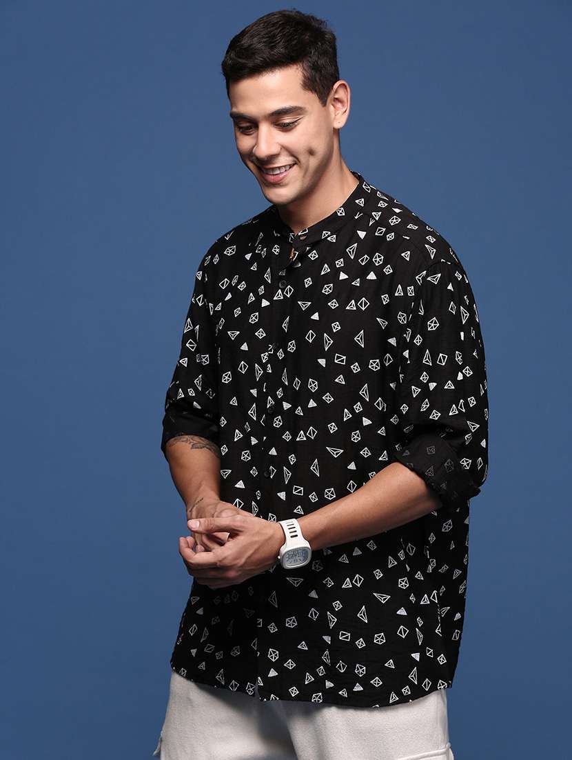 men long sleeve printed casual shirt - 21514418 -  Standard Image - 2