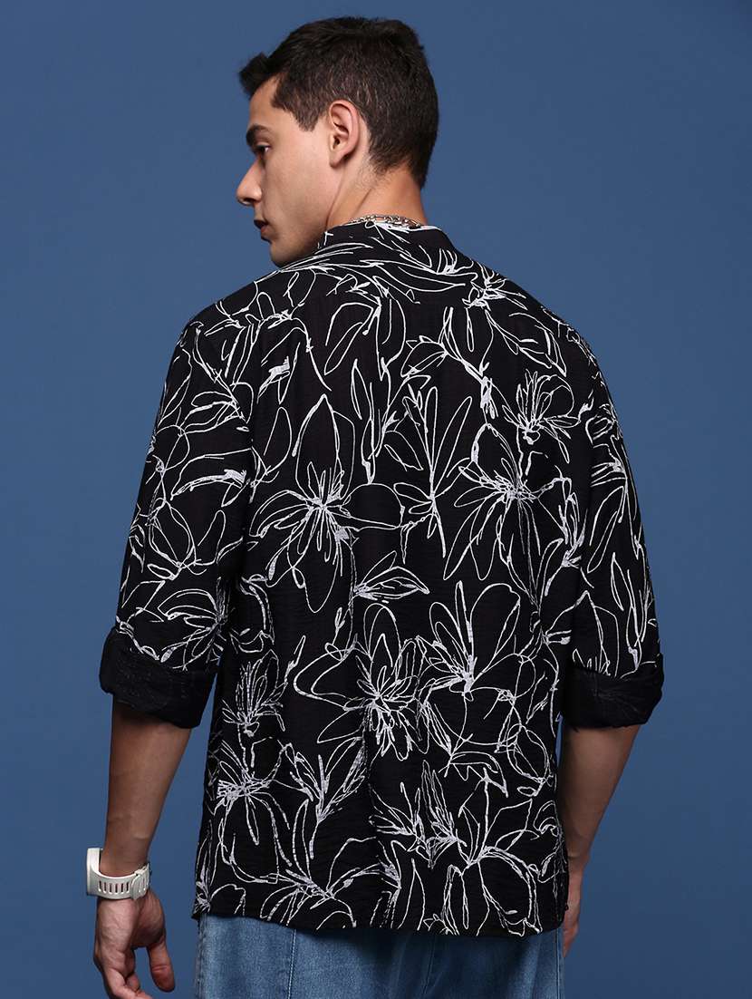 men black printed casual shirt - 21514419 -  Standard Image - 2