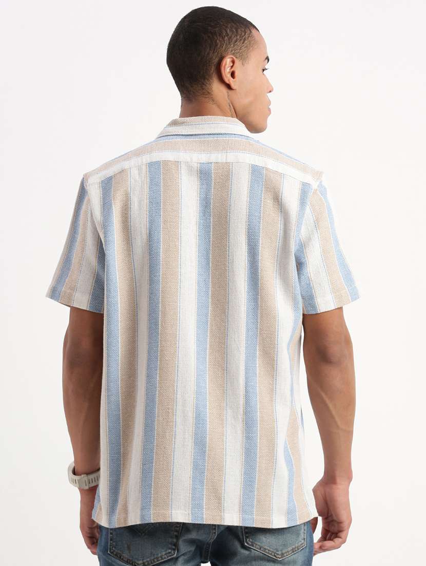 men collared stripes casual shirt - 21514428 -  Standard Image - 2