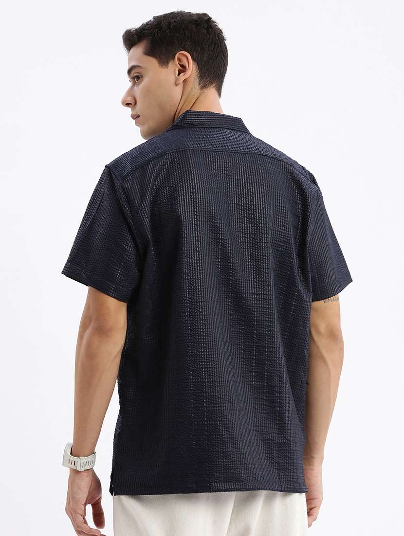 men black self-designed casual shirt - 21514433 -  Standard Image - 2