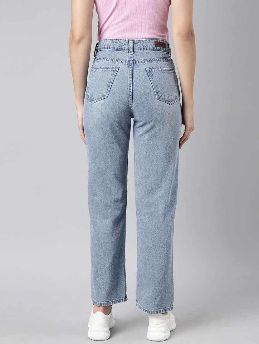 women light blue straight fit jeans - 21514468 -  Standard Image - 2