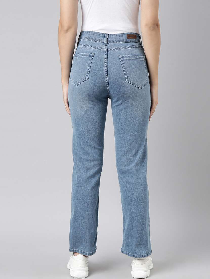 women light blue straight fit jeans - 21514469 -  Standard Image - 2