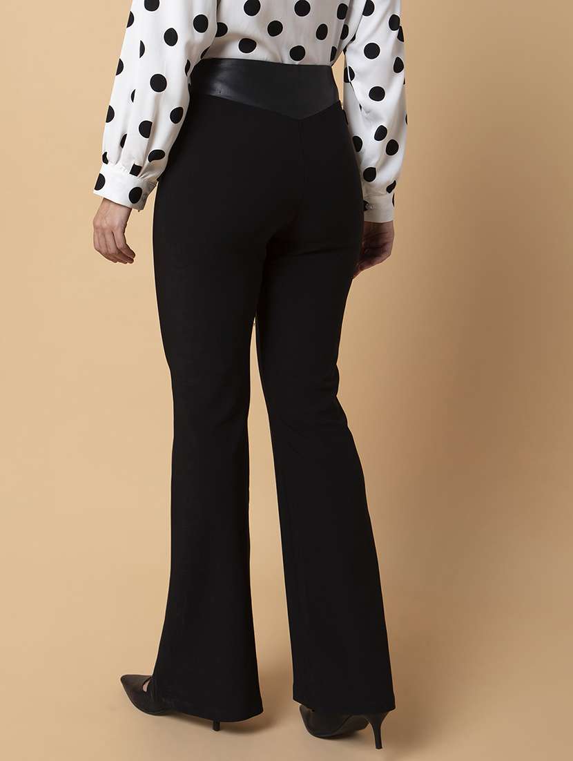 women black lycra bootcut trouser - 21514475 -  Standard Image - 2