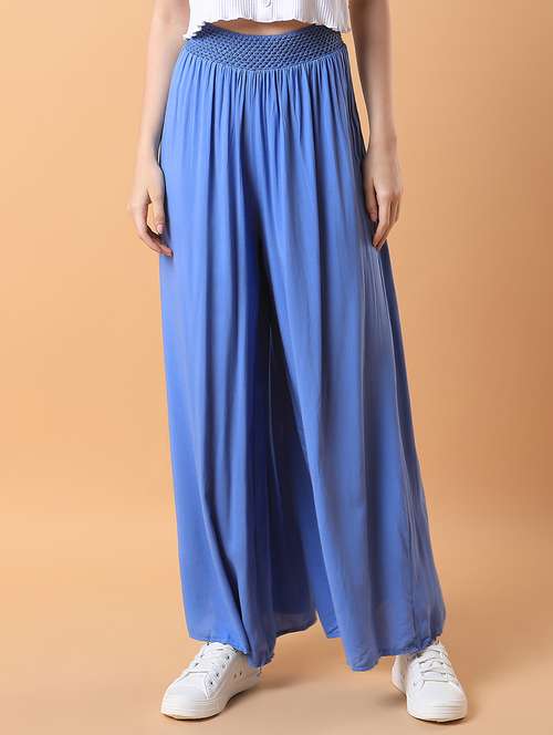 women solid flat front wide leg trouser - 21514479 - Standard Image - 0