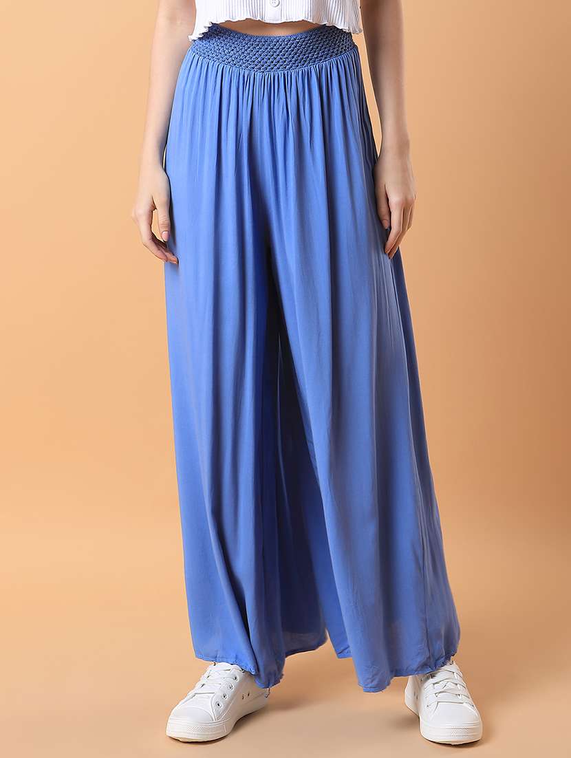 women solid flat front wide leg trouser - 21514479 - Zoom Image - 0